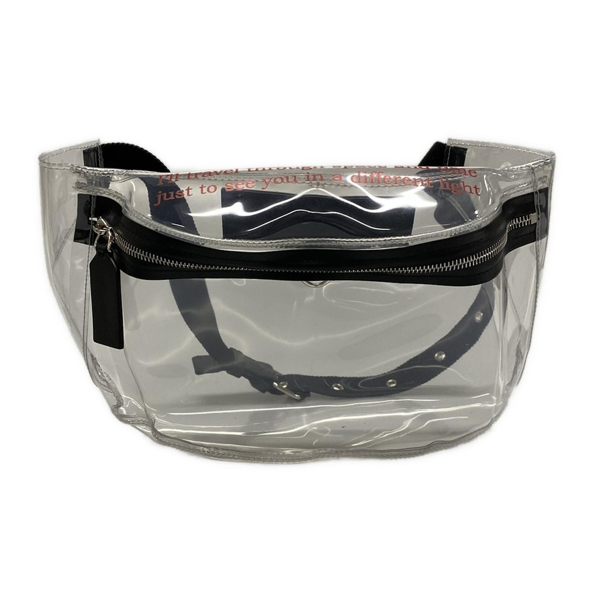Valentino Garavani Bum Bag Clear Black White Pvc Leather